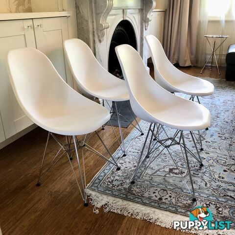 💺4 X MCM-style Eames Replica DSW Eiffel Tower Dining Chairs White