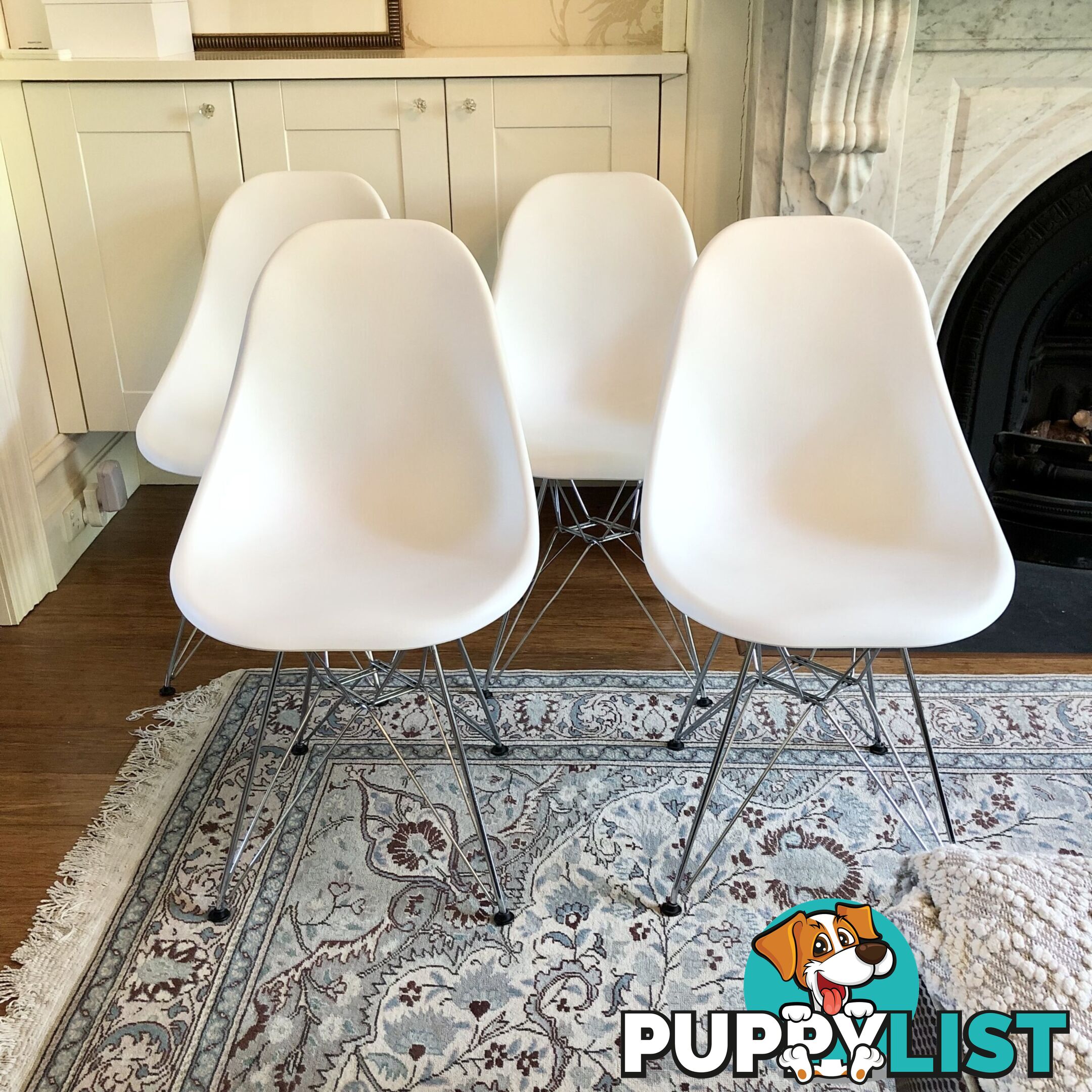 💺4 X MCM-style Eames Replica DSW Eiffel Tower Dining Chairs White