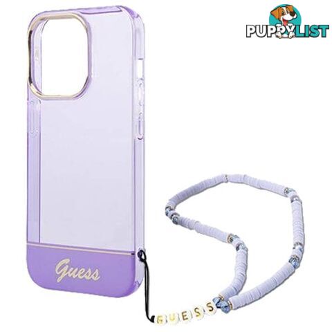 GUESS Double Layer Case with Strap for iPhone 14 Pro