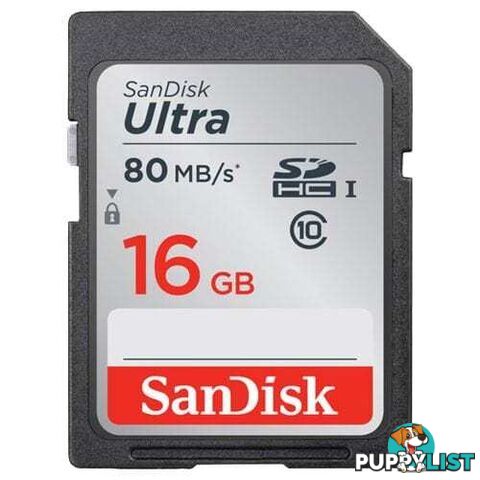 SanDisk 16GB Ultra SDHC SD Card Class 10 UHS-I Memory Card