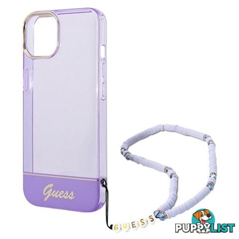 GUESS Double Layer Case with Strap for iPhone 14 Plus