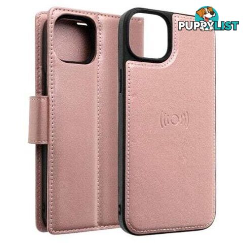 Hanman 2 in 1 Detachable Magnetic Flip Leather Wallet Case for iPhone 15