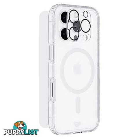 Tech21 3 in 1 Bundle for iPhone 16 Pro Max (EvoClear MagSafe Case + Tempered Glass + Lens Protector)