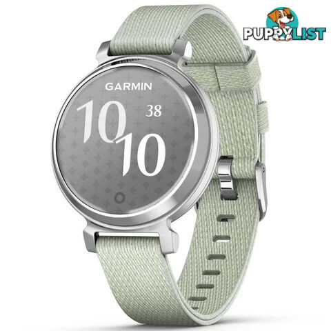 Garmin Lily 2 Classic Stylish Smartwatch Silver with Sage Grey Nylon Band