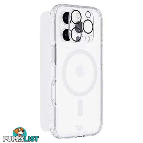 Tech21 3 in 1 Bundle for iPhone 16 Pro (EvoClear MagSafe Case + Tempered Glass + Lens Protector)