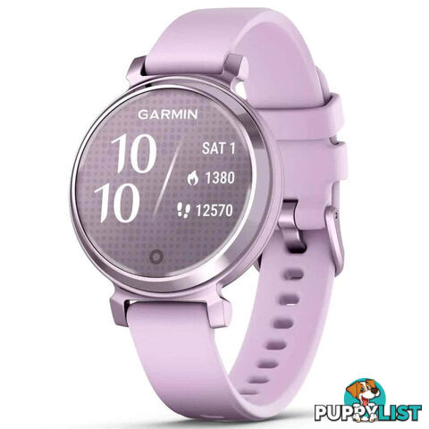 Garmin Lily 2 Stylish Smartwatch Metallic Lilac with Lilac Silicone Band