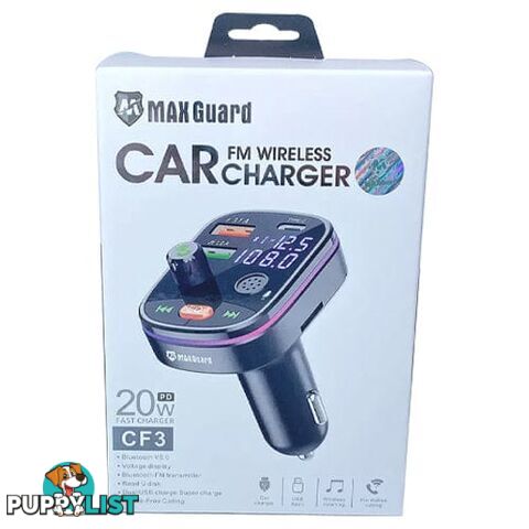 Maxguard Bluetooth FM Wireless Car Charger 20W