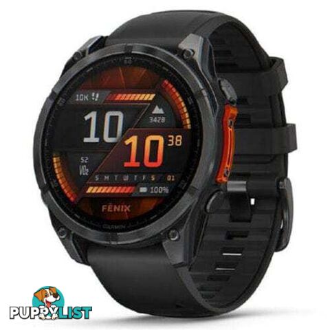 Garmin Fenix 8 47mm AMOLED Slate Gray with Black Silicone Band
