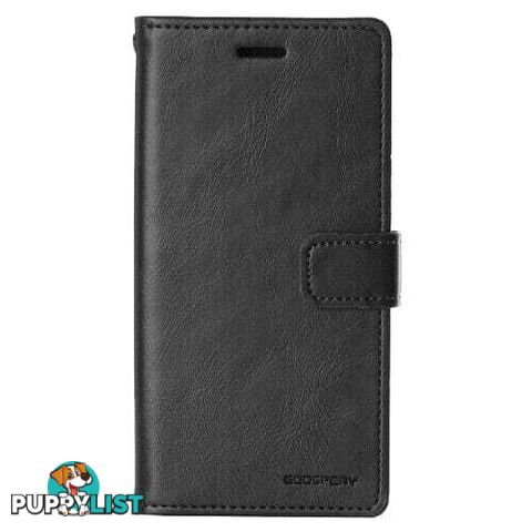 Mansoor Diary Case With Card Slot for iPhone 15 Pro 6.1" - Black