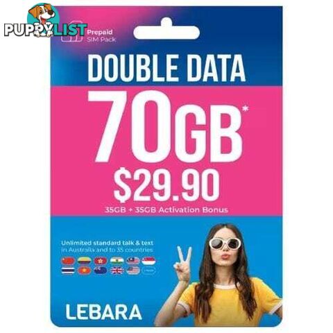 Lebara $29.90 Prepaid SIM