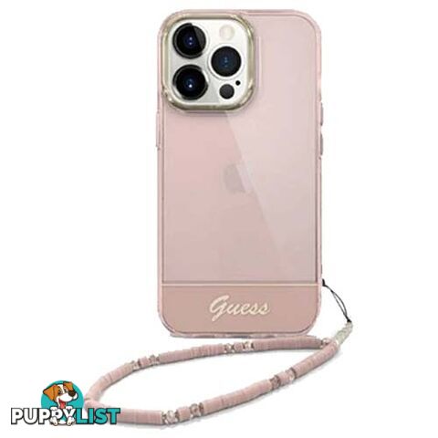 GUESS Double Layer Case with Strap for iPhone 14 Pro Max