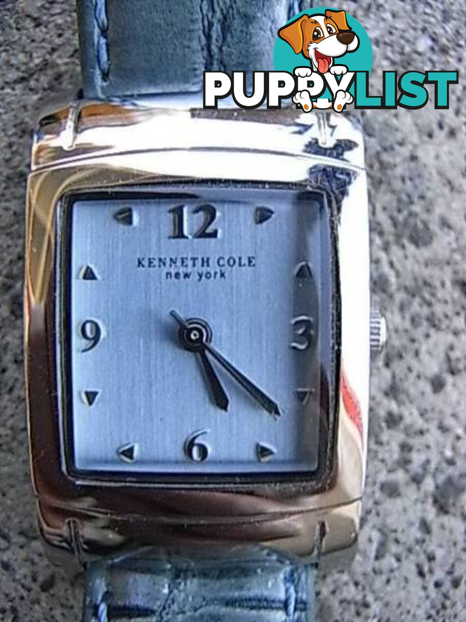 NEW Kenneth Cole New York Tonneau Leather Watch