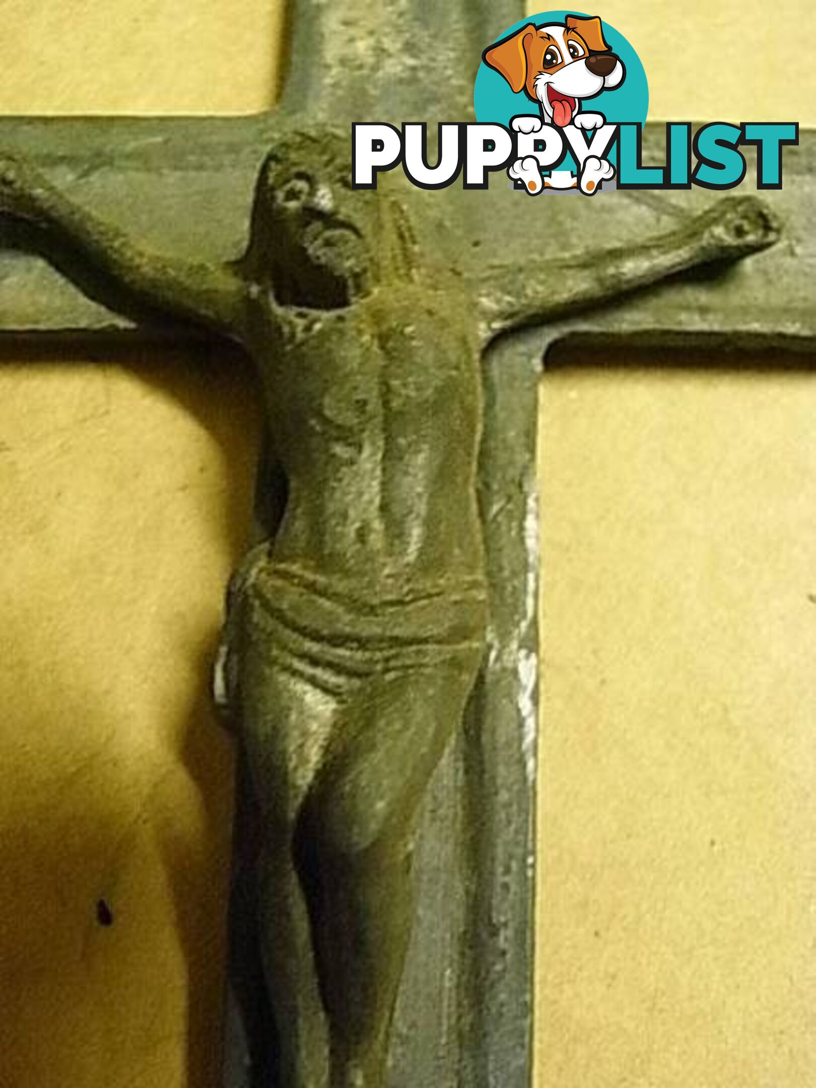 VINTAGE LEAD CHRIST ON THE CROSS 8 INCH MADE OF LEAD