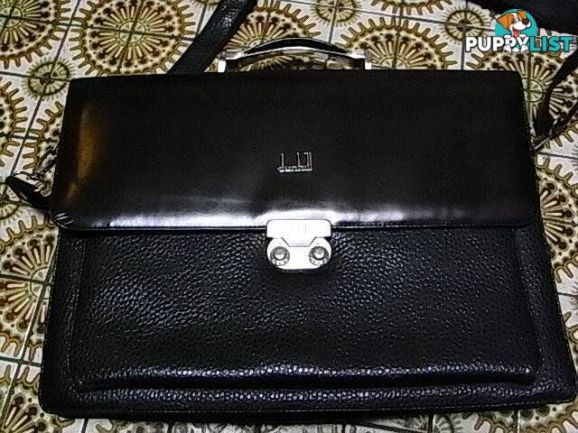 dunhill Leather work business leather bag locking