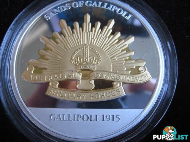 Sands of Gallipoli Set of Two Limited Edition Medallions 2oz silv