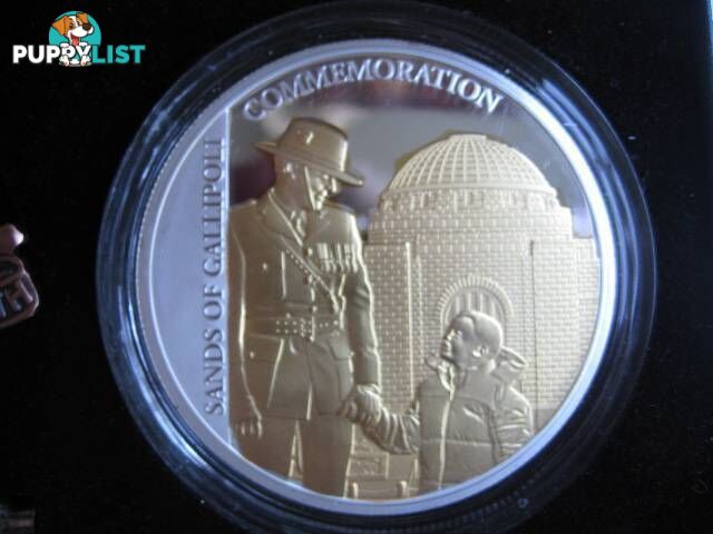 Sands of Gallipoli Set of Two Limited Edition Medallions 2oz silv