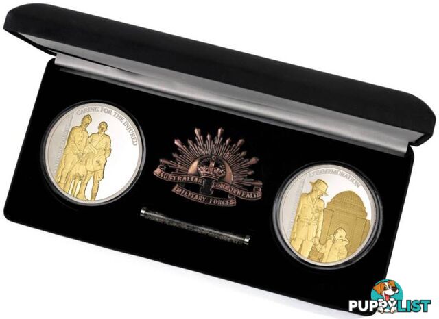 Sands of Gallipoli Set of Two Limited Edition Medallions 2oz silv