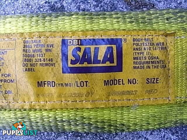 DBI SALA BODY BELT MADE IN USA safty belt