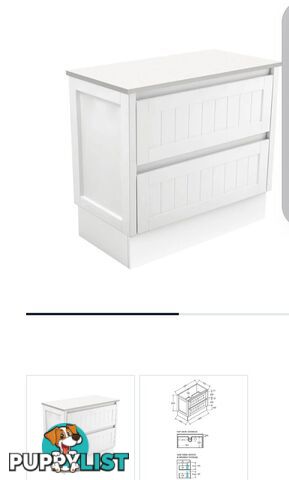 Fienza Stone Top Bathroom Vanity 900mm Hampton