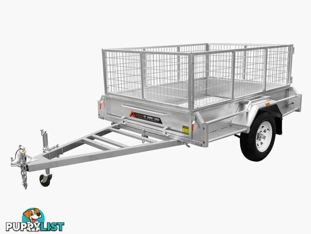 7Ã4 Premium Galvanised Tipper Caged Box Trailer For Sale