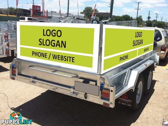 10Ã5 Signage Caged Tandem Box Trailer For Sale