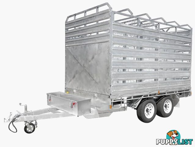 12Ã7 Hydraulic Flat Top Cattle / Livestock Trailer For Sale (3500KG ATM)