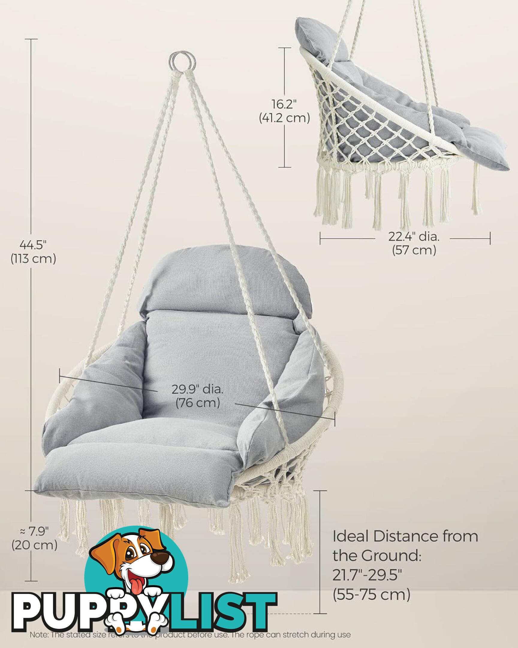 Hanging Hammock Chair and Foldable Stand