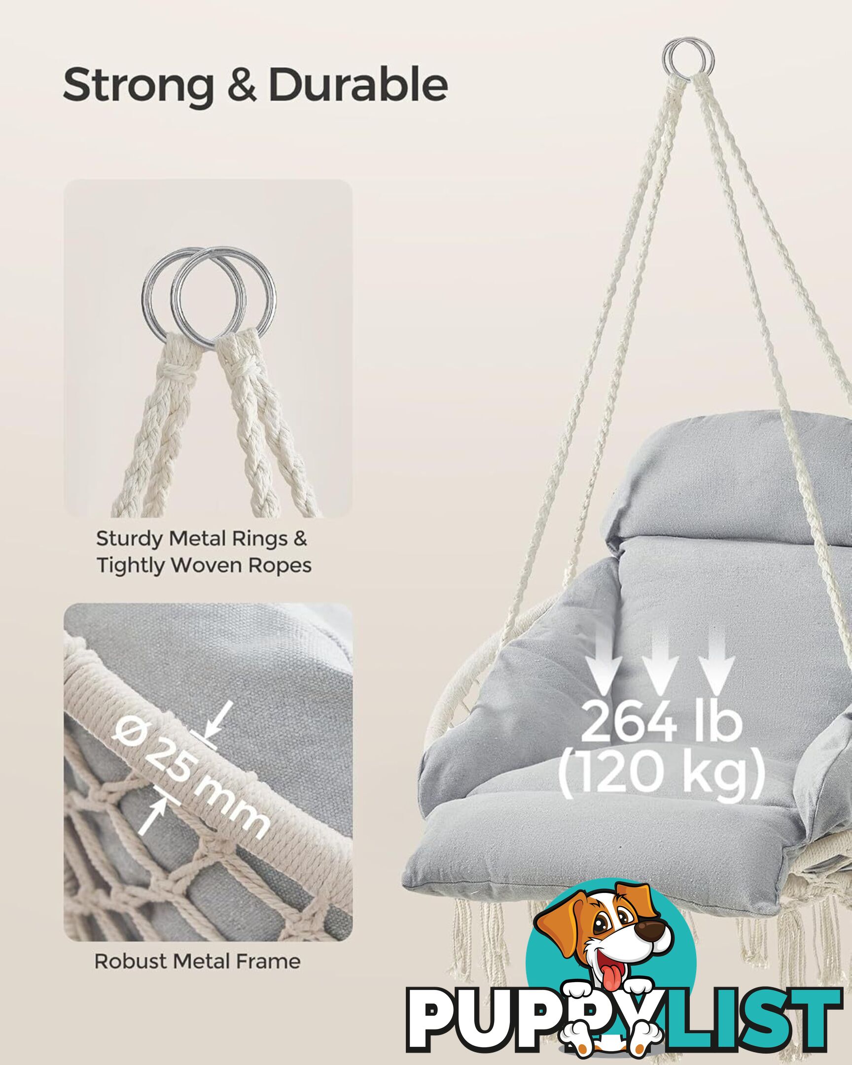 Hanging Hammock Chair and Foldable Stand