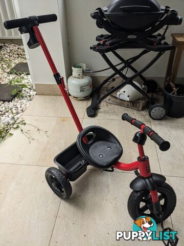 Stylish 3-Wheel Foldable Trike – Black and Red