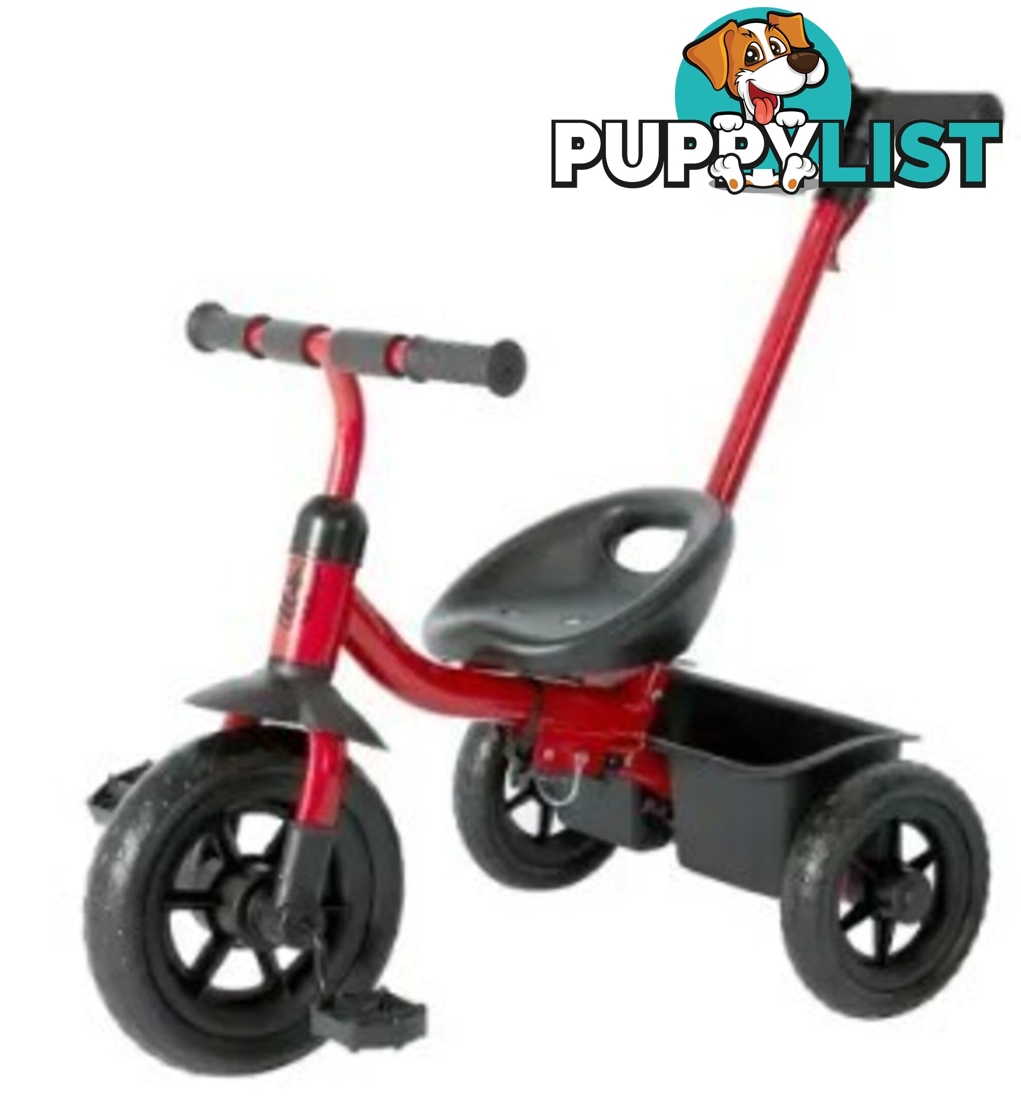 Stylish 3-Wheel Foldable Trike – Black and Red