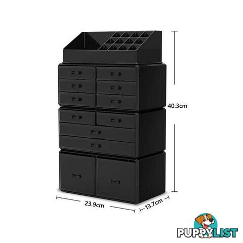 Makeup Cosmetic Organiser Storage with 12 Drawers Display Boxes