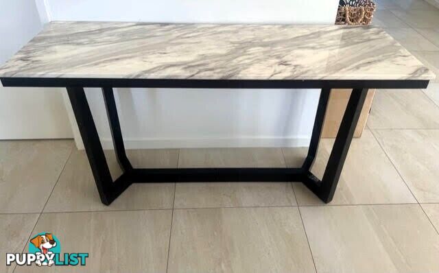 Luxurious Provence Marble &amp;amp; Solid Oak Console Table – Exclusive Nick Scali Range