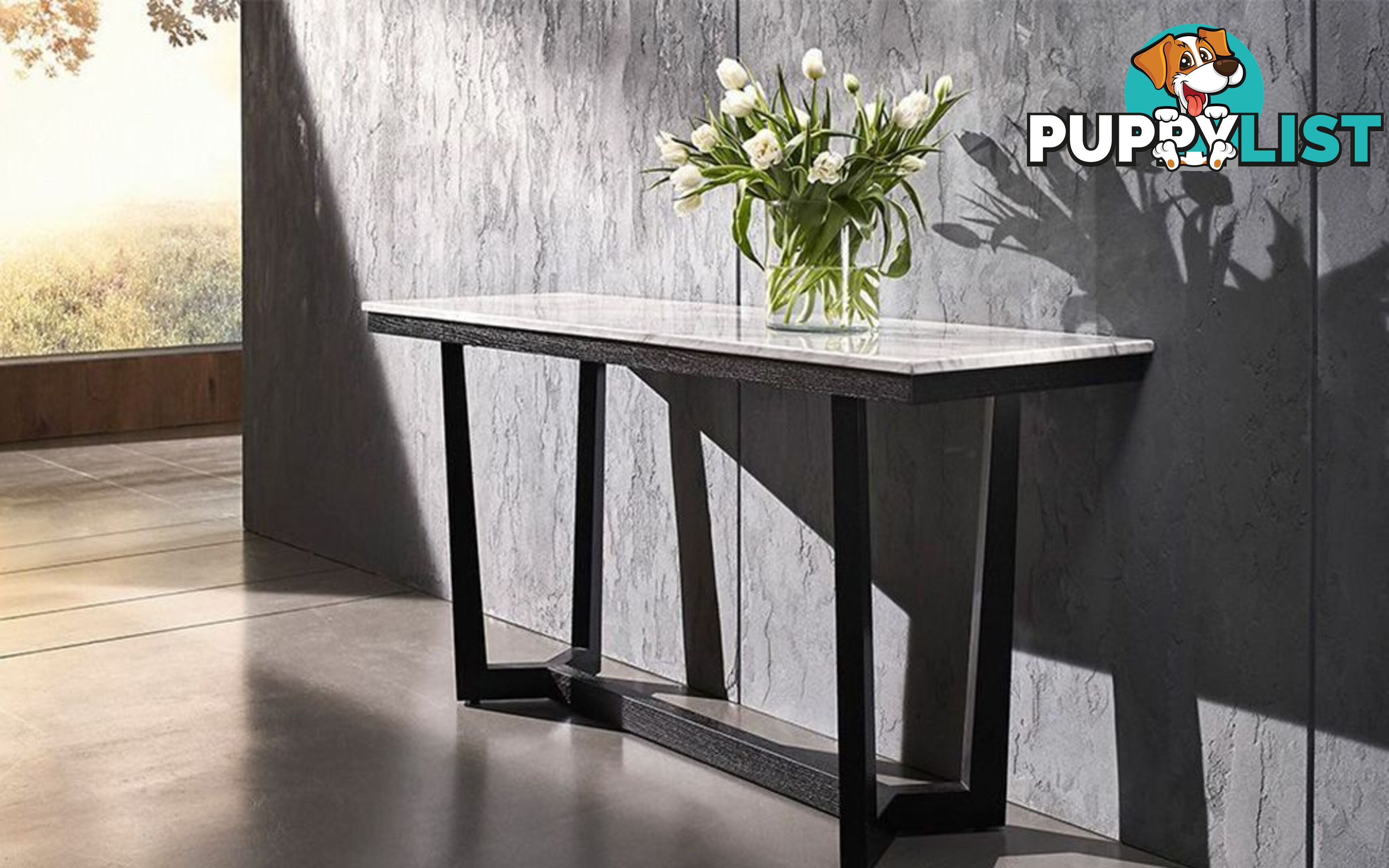 Luxurious Provence Marble &amp;amp; Solid Oak Console Table – Exclusive Nick Scali Range