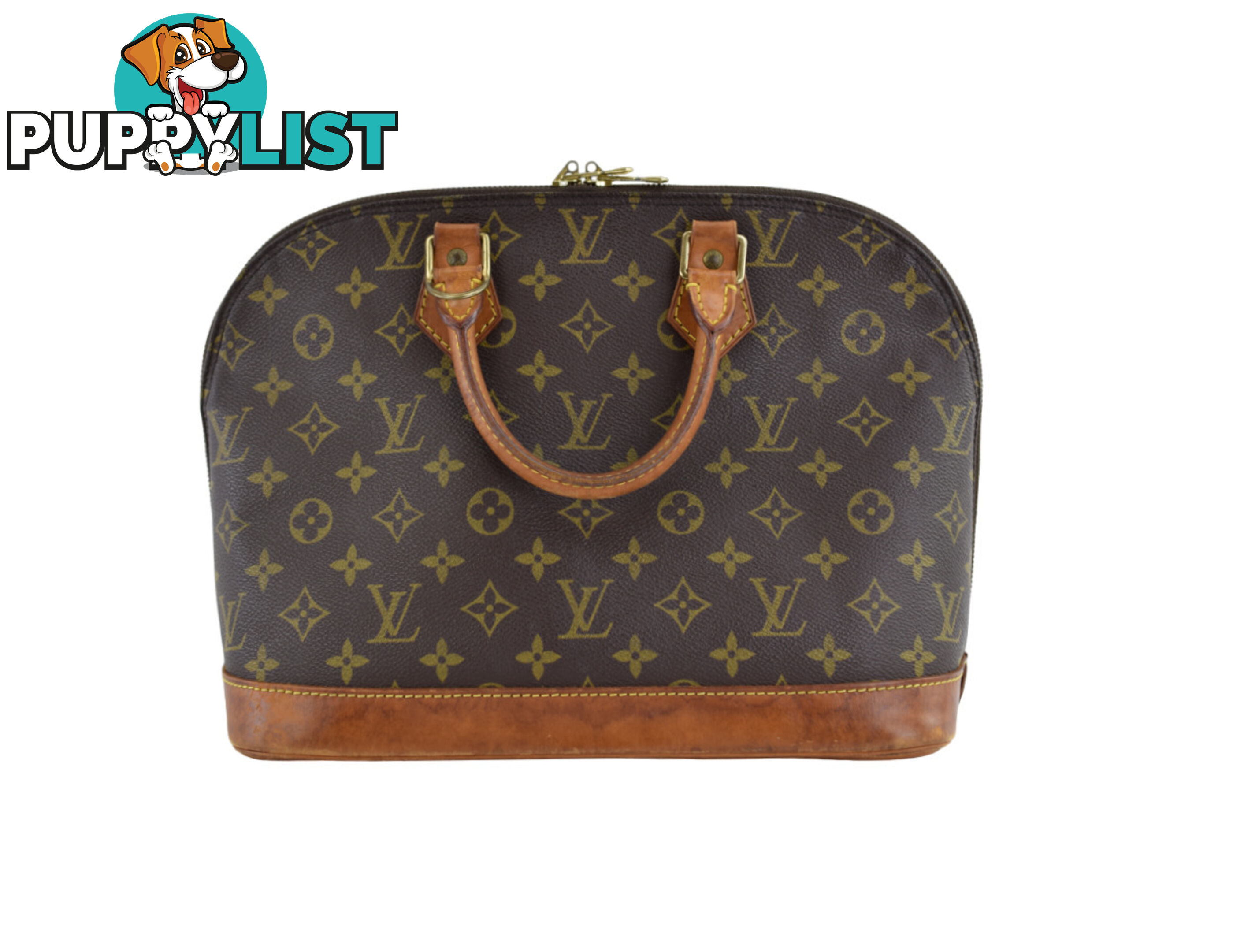 Louis Vuitton Alma Shoulder Bag PM Brown Canvas/Leather