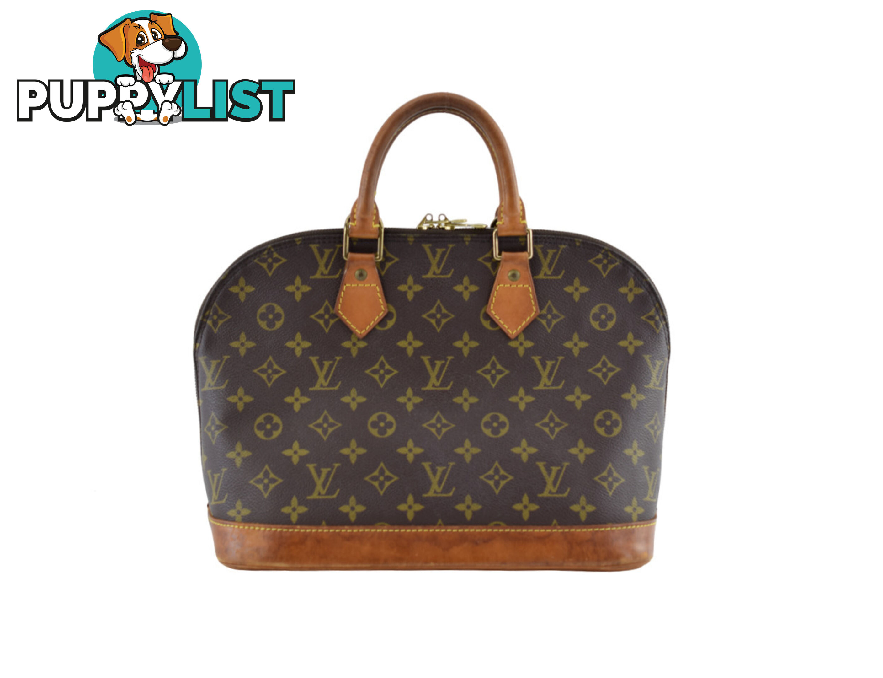 Louis Vuitton Alma Shoulder Bag PM Brown Canvas/Leather