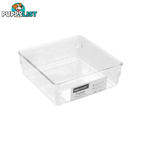 4x clear rectangle and square Storage Trays