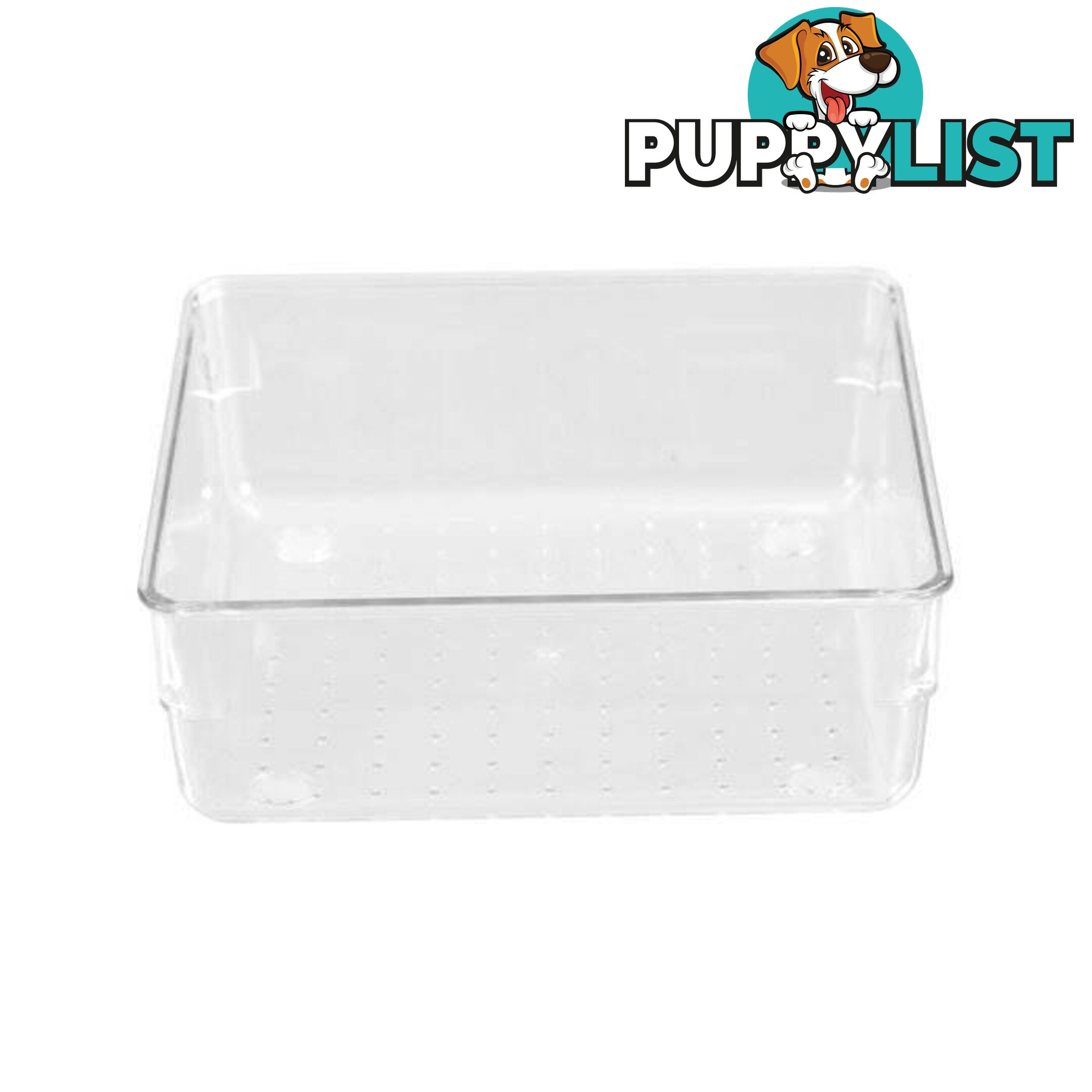 4x clear rectangle and square Storage Trays