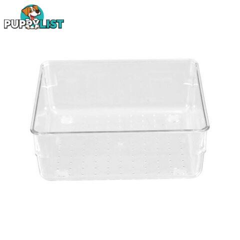 4x clear rectangle and square Storage Trays