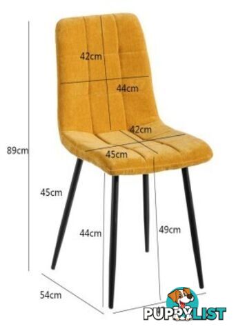 6x Max Sleek Dining Chairs