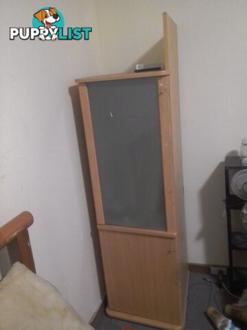 corner cupboard wardrobe cabniet glass door chipboard $35ono