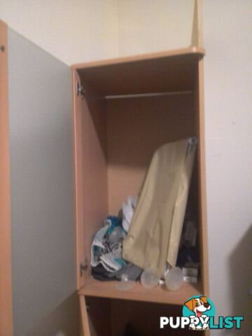 corner cupboard wardrobe cabniet glass door chipboard $35ono