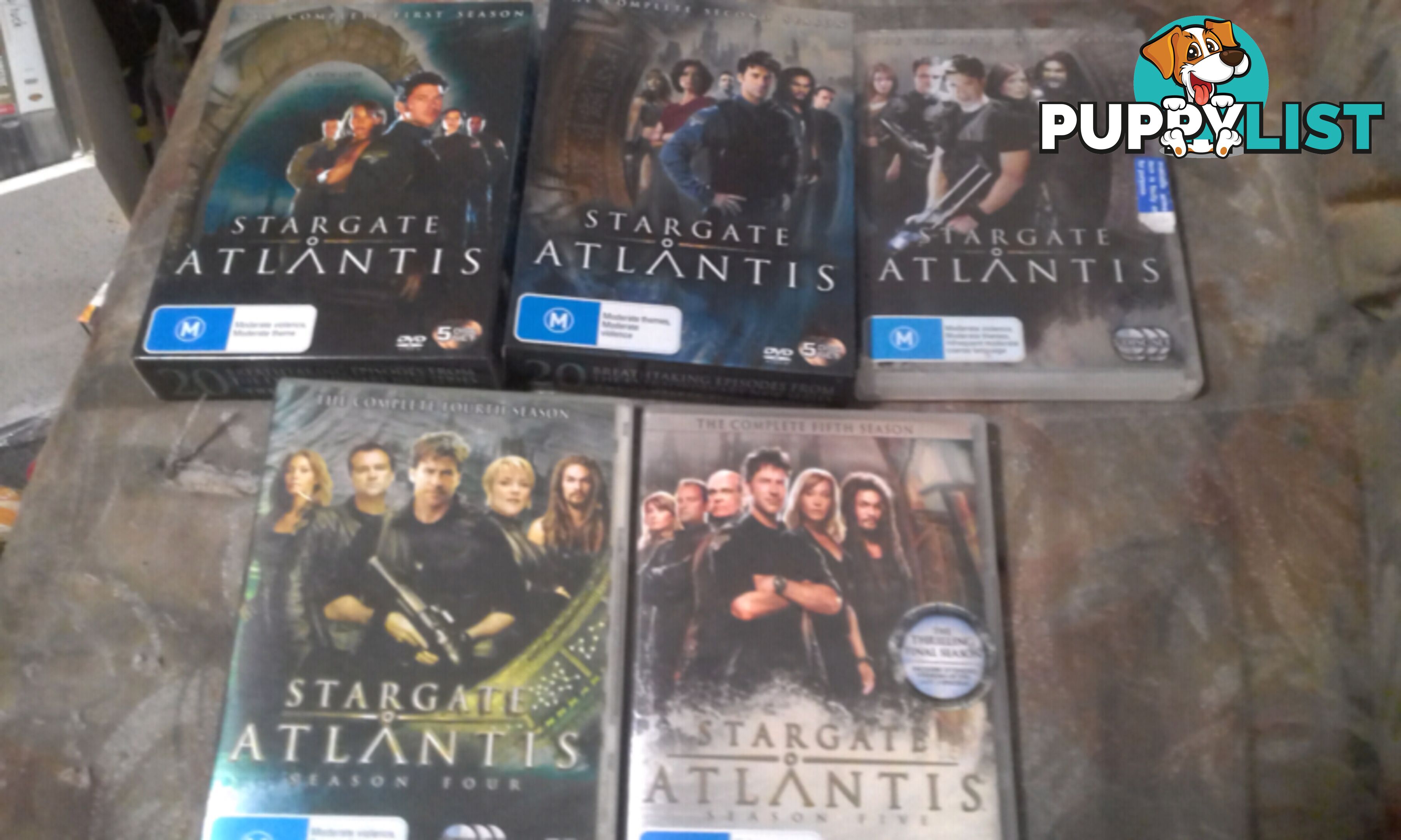 Stargate Atlantis season 1- 5 good condition $35ono