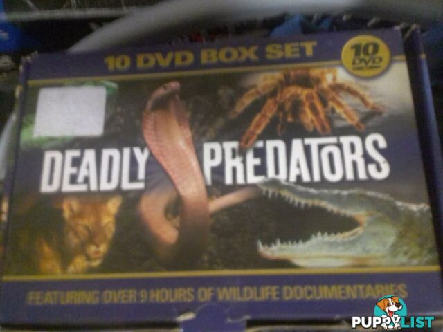 Dvd deadly predators. documentaries, 10DVDS