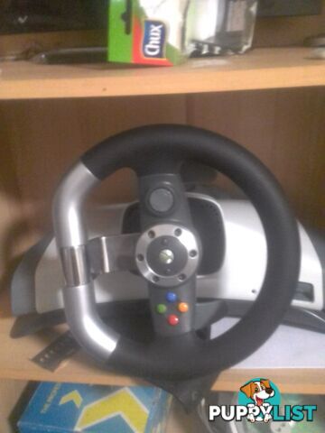 XBOX 360 remote control steering wheel and pedals as new $90ono