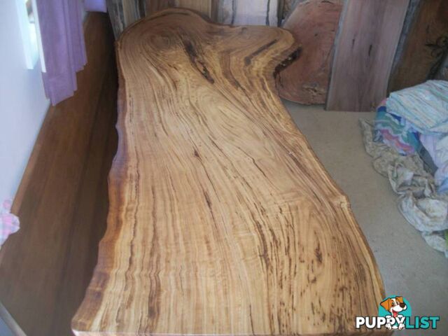 BLACKBUTT Hardwood timber slab dining / outdoor table