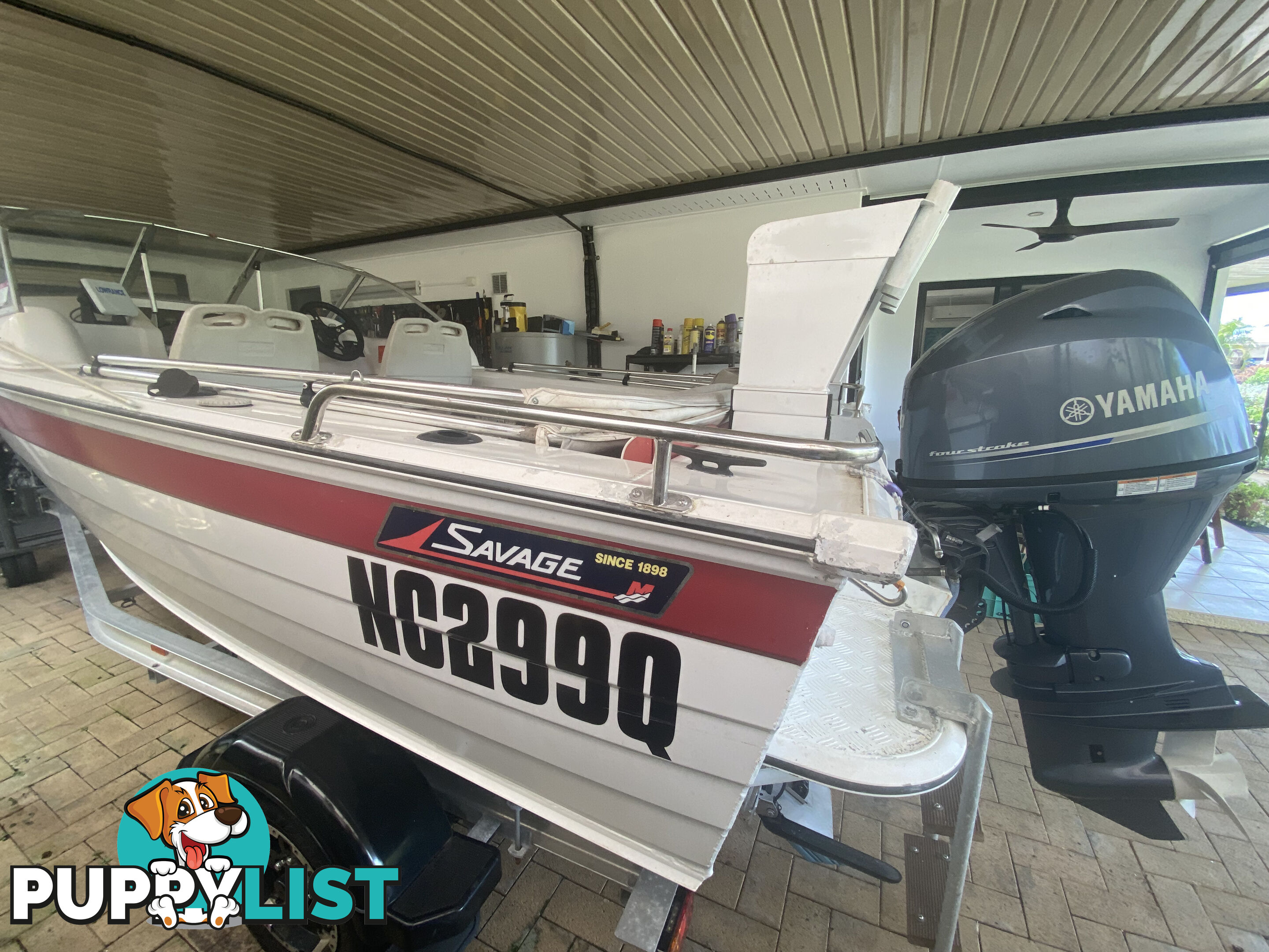 Savage Ranger SF, 4.55m, 70hp Yamaha 4stroke(18hrs), aluminium trailer