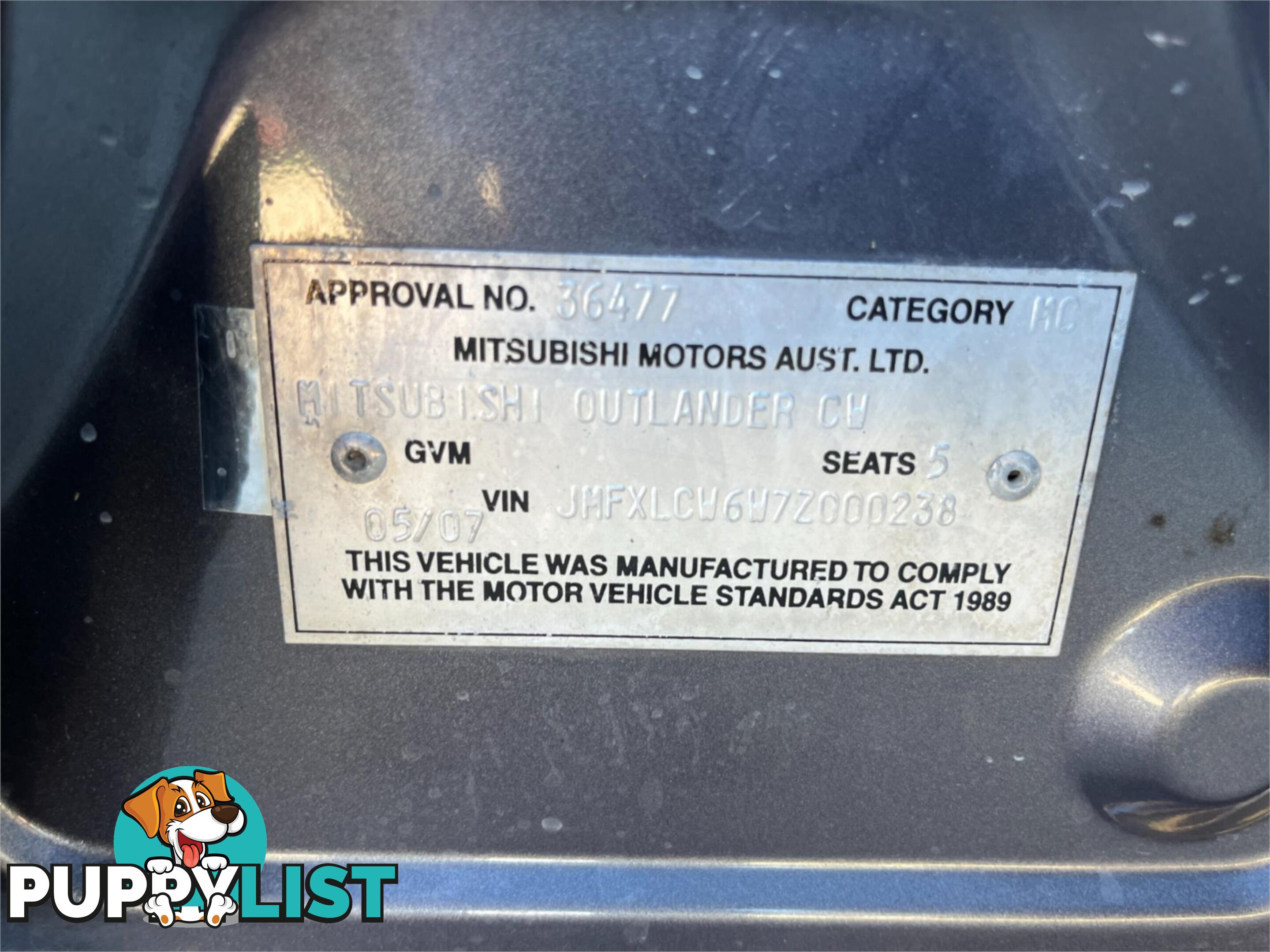 2007 MITSUBISHI OUTLANDER WAGON VR WAGON