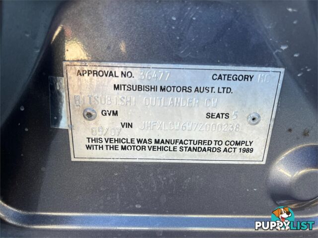 2007 MITSUBISHI OUTLANDER WAGON VR WAGON