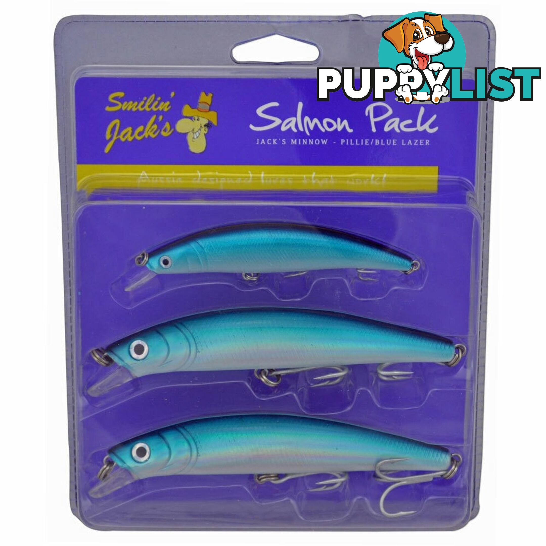 Smilin Jacks Salmon Lure Pack Blue Laser Colour - 48JP01 - Fishing Gear Other - 9313051909675