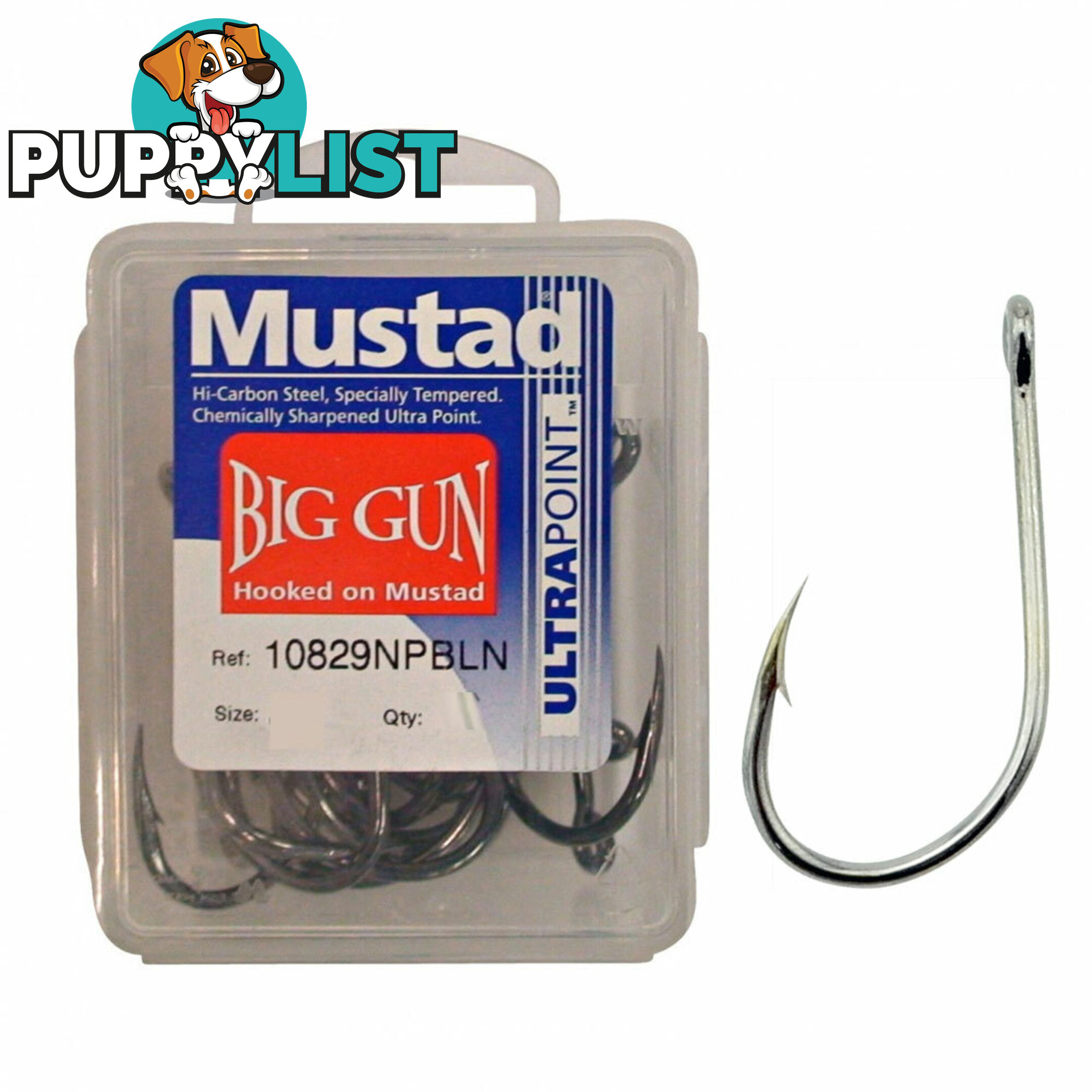 Mustad Big Gun Fishing Hooks - (25pc Box) - Big-Gun-25pc - Mustad Hooks